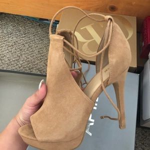 Suede Tan heels